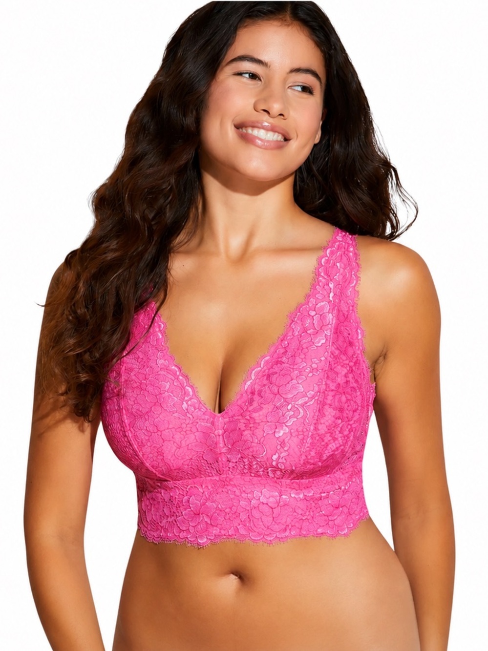 NWT Cosabella Pret-a-Porter Curvy Longline Bralette Pink Small Made Italy